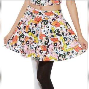 Hot Topic Powerpuff Girls Multicolor Skater Skirt. Size XXL